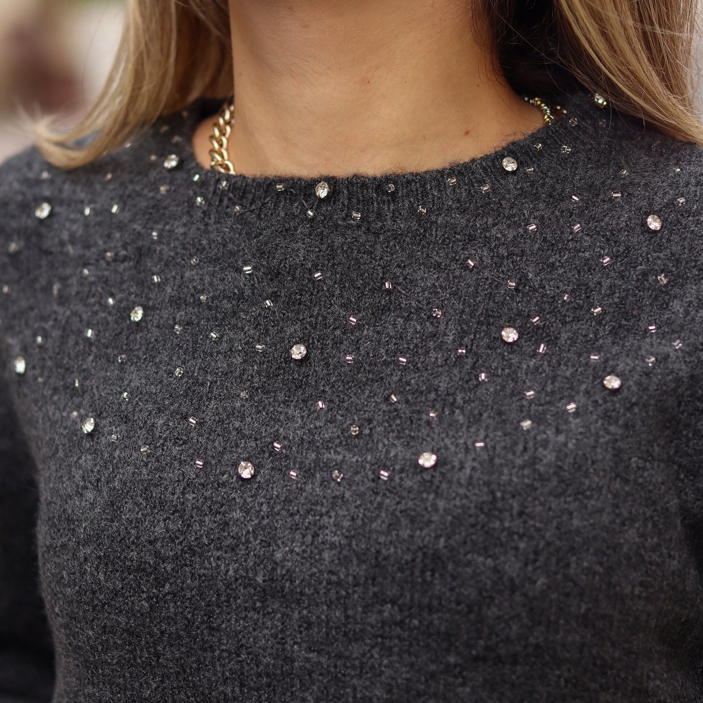 Pullover grigio scuro Yes Zee