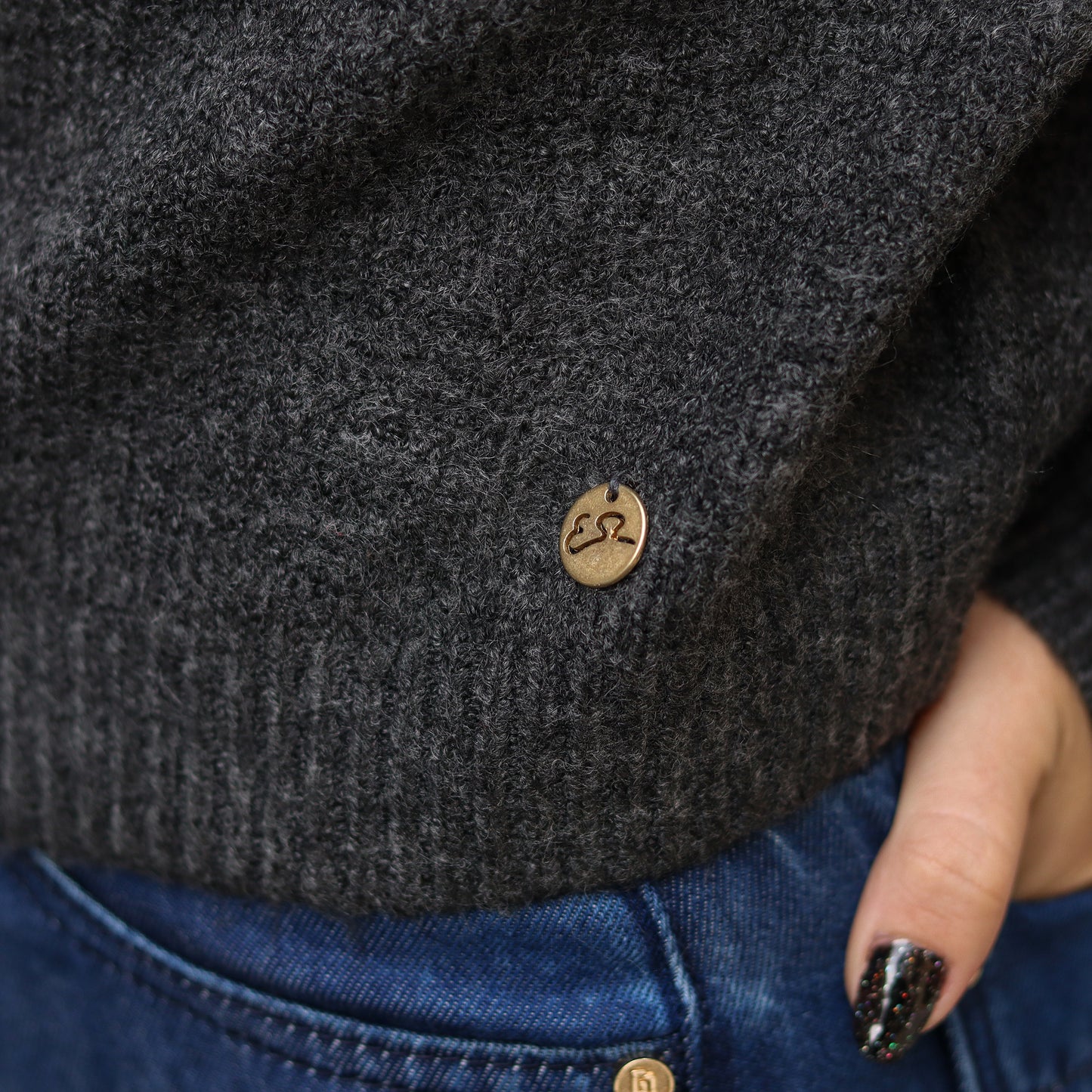 Pullover grigio scuro Yes Zee