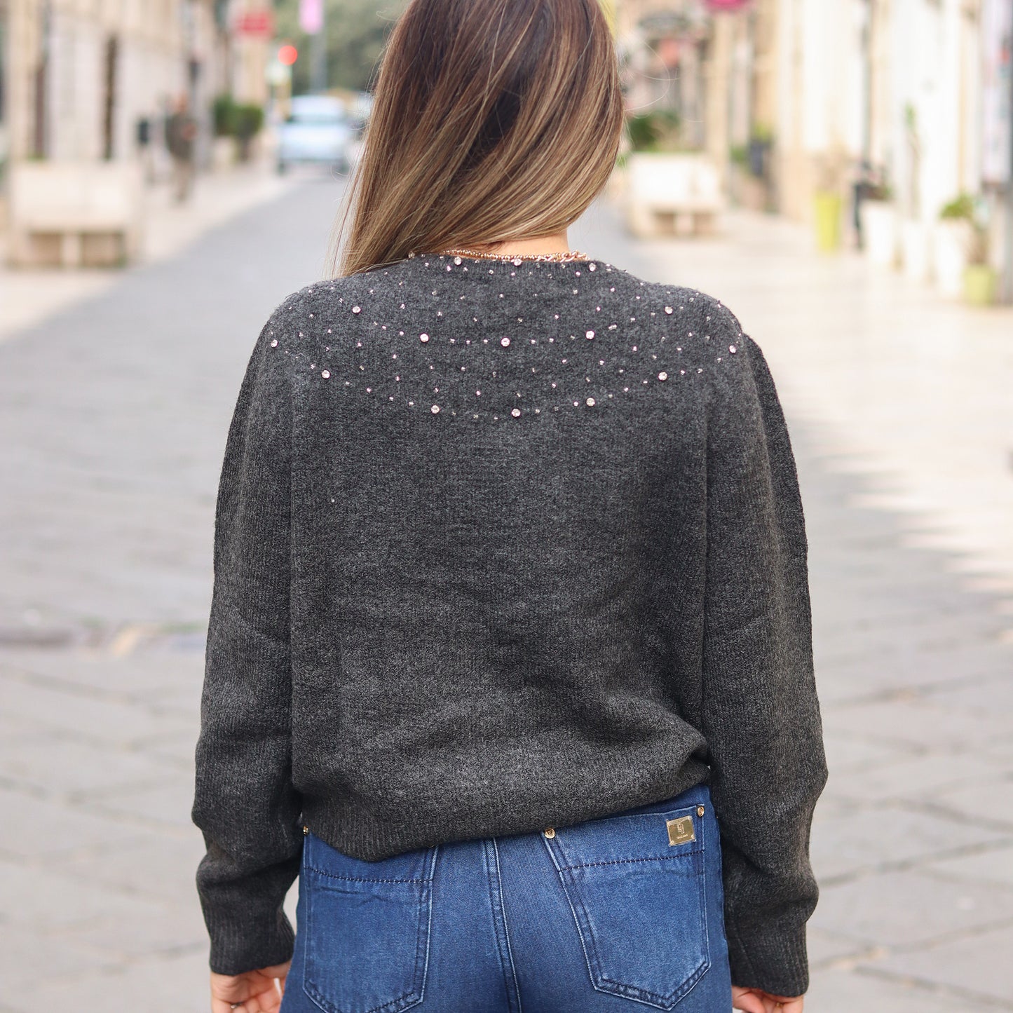 Pullover grigio scuro Yes Zee