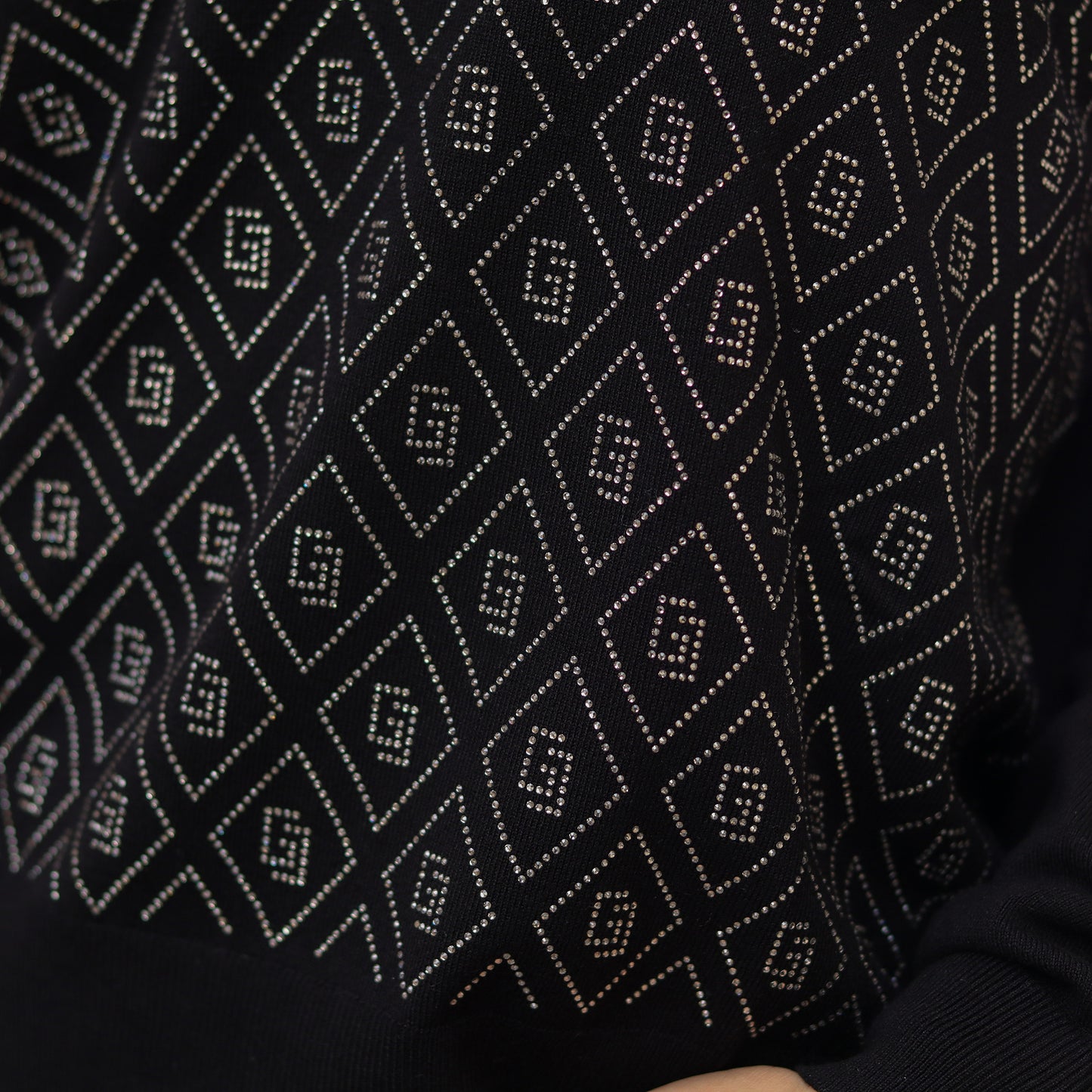 pullover con strass logato Gaudì NERO