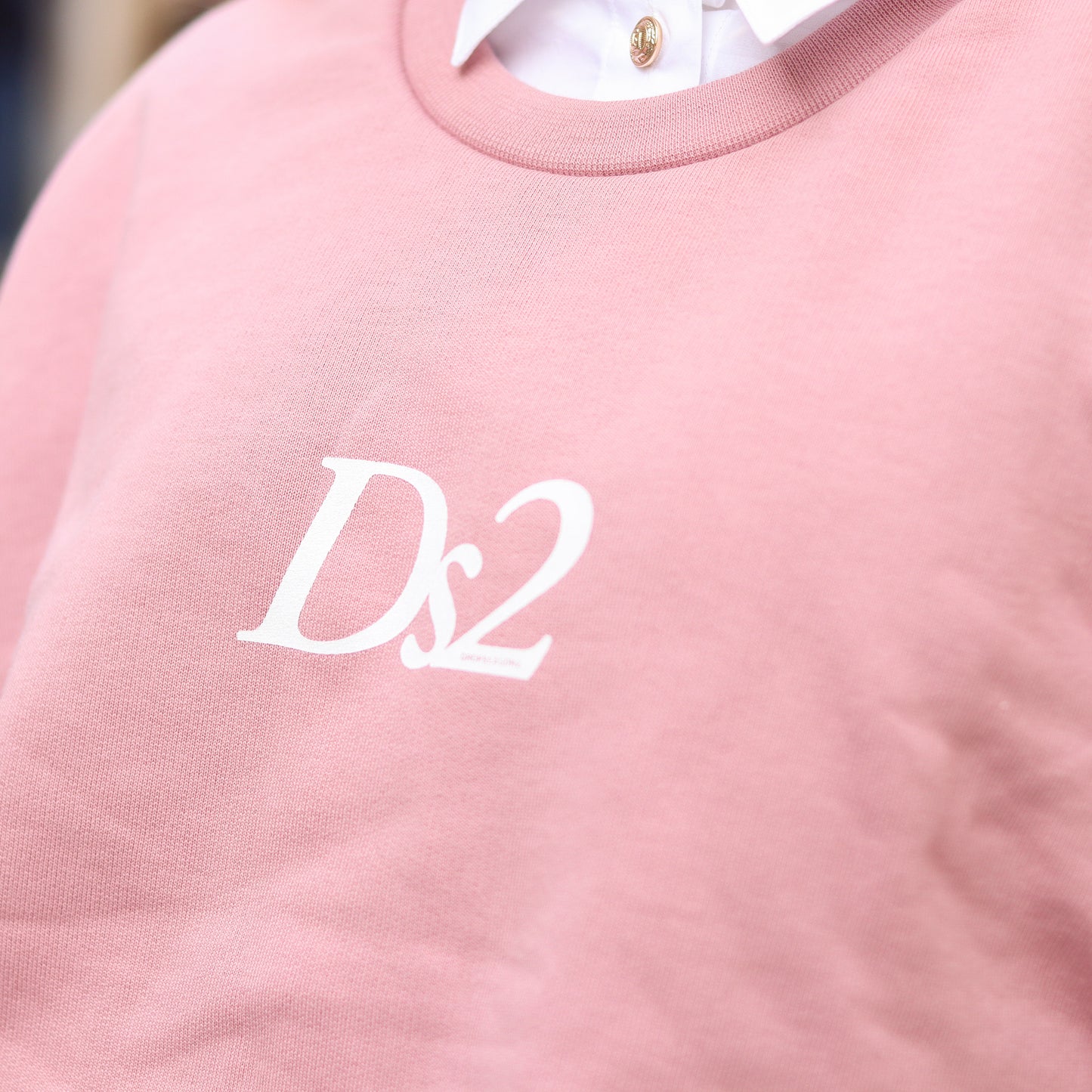 felpa Ds2 cropped rosa