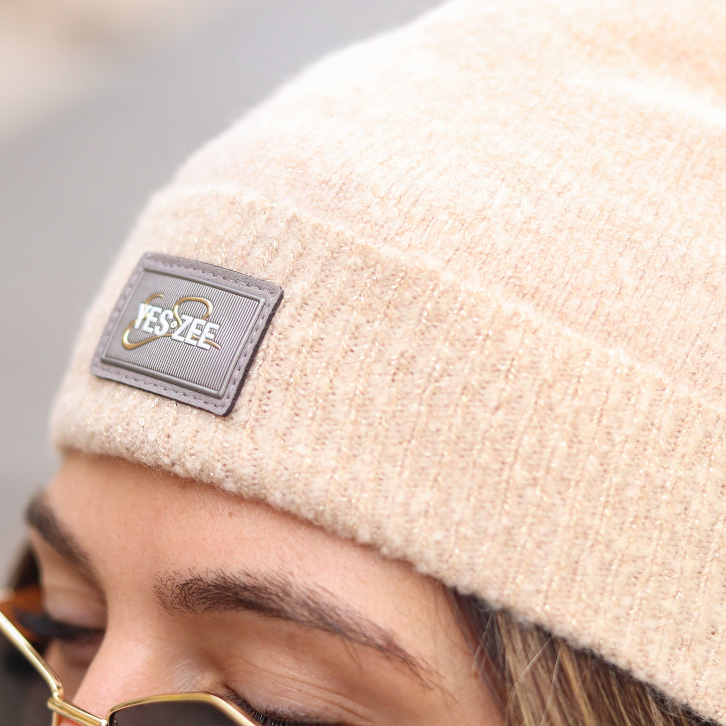 coordinato sciarpa e cappello Yes Zee albicocca