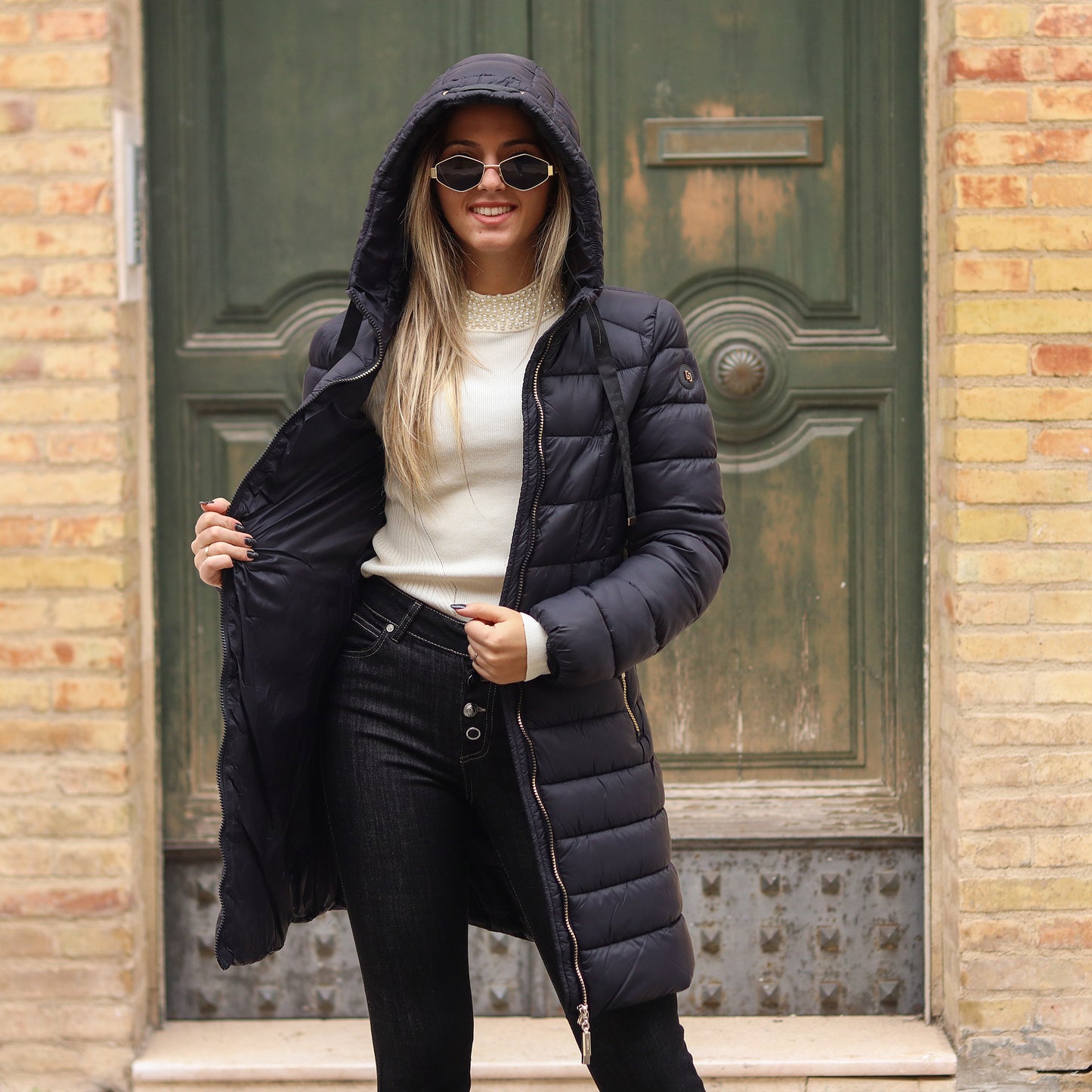 piumino lungo Gaudì nero