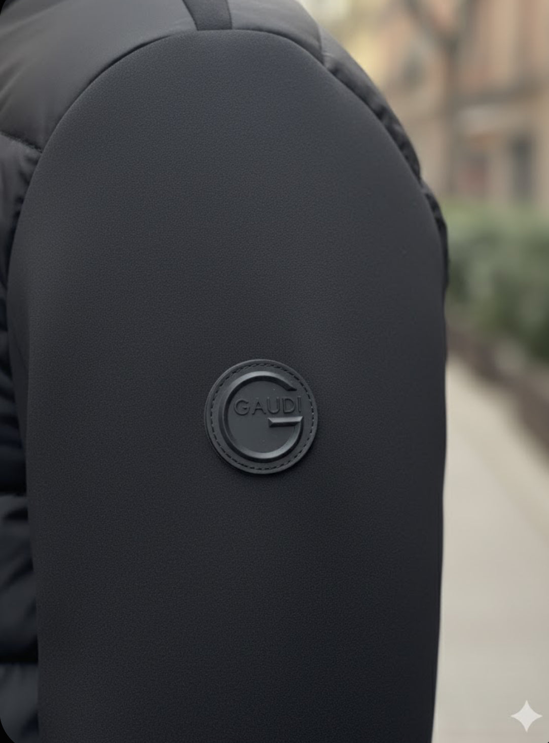 piumino doppio tessuto Gaudì Nero