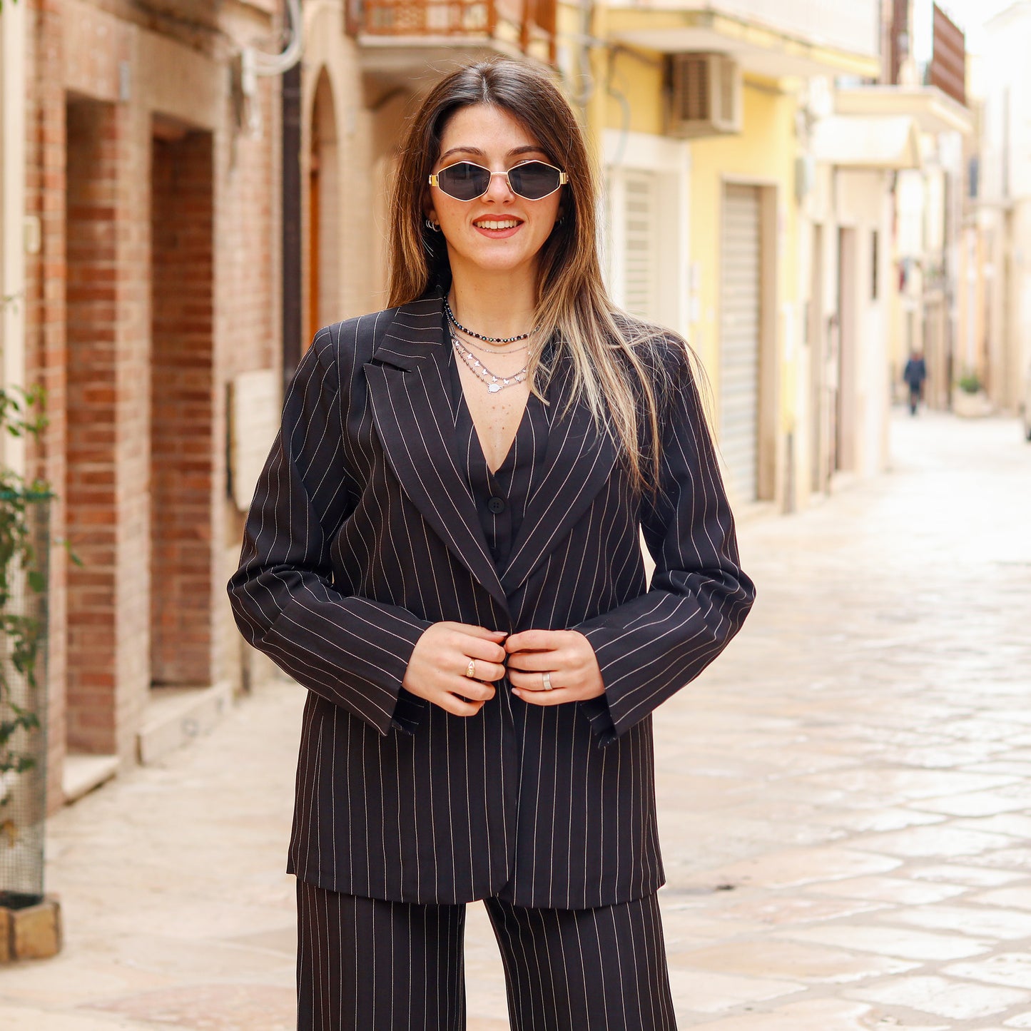 tailleur gessato 3 pezzi