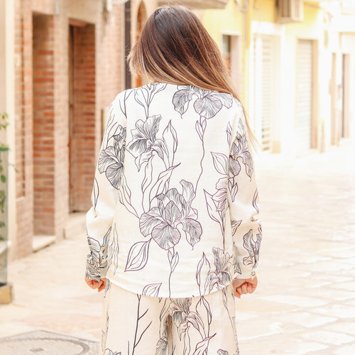 camicia con stampa floreale Gaudì