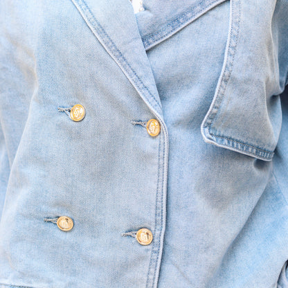 giacca in denim con bottoni Gaudì