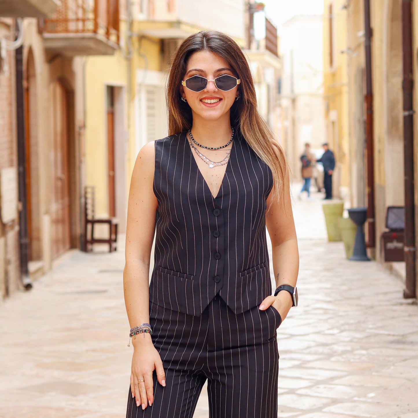 tailleur gessato 3 pezzi