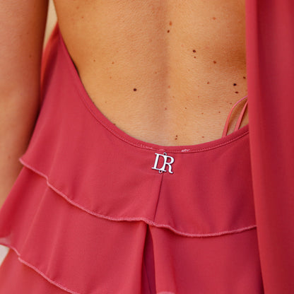 abito corto a balze Denny Rose