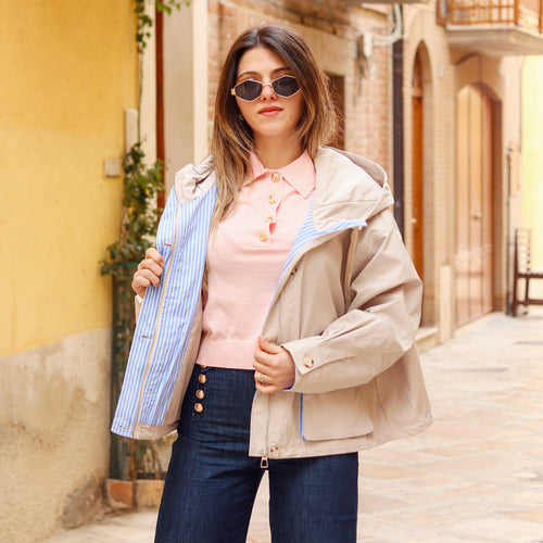 parka oversize beige
