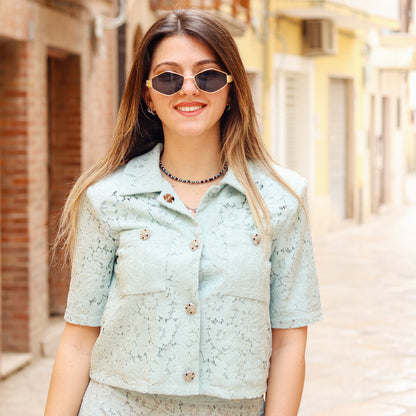 Blazer in pizzo macramè Gaudì