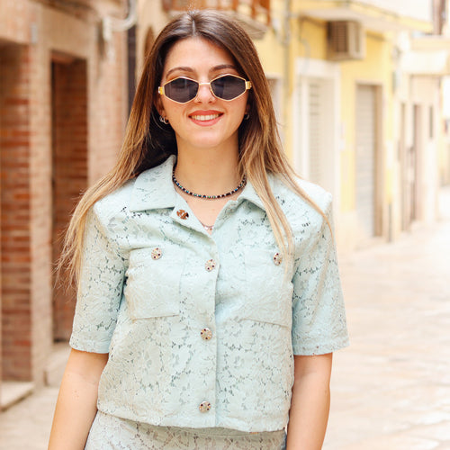 Blazer in pizzo macramè Gaudì