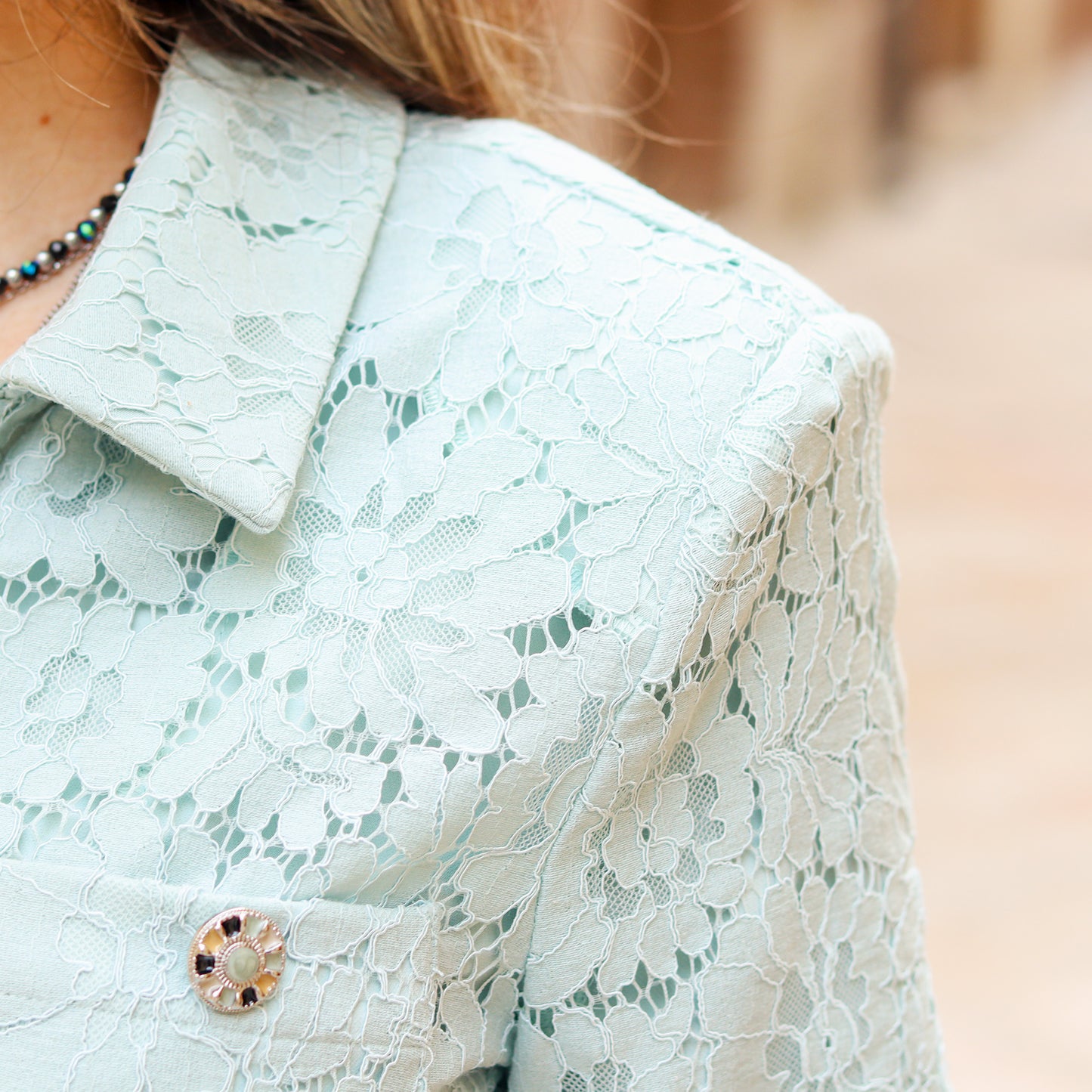 Blazer in pizzo macramè Gaudì