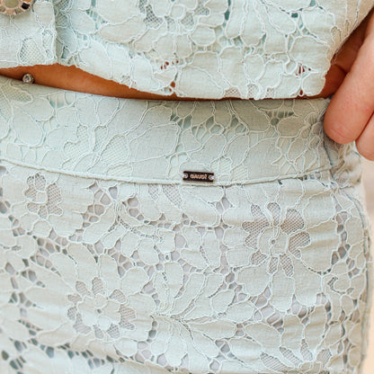 Pantalone in pizzo macramè Gaudì