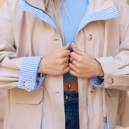 parka oversize beige