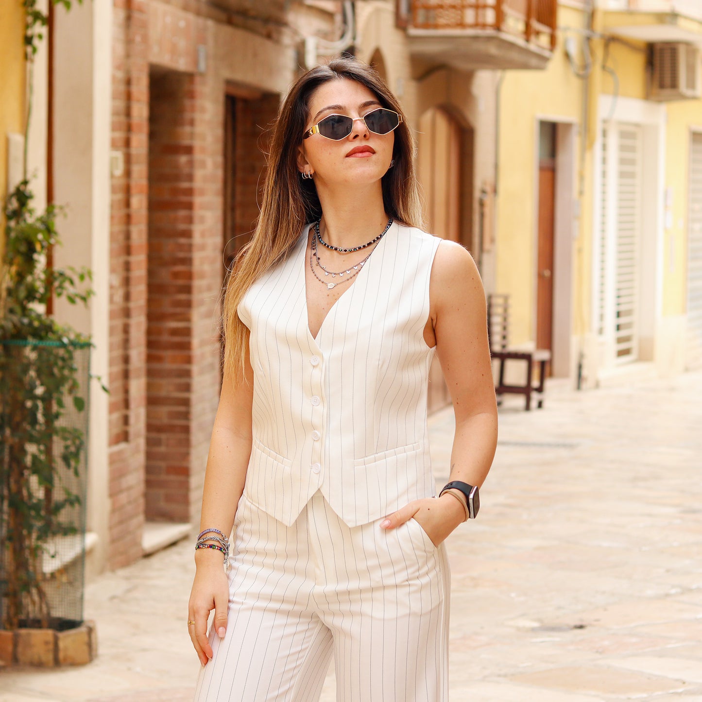 Tailleur gessato 3 pezzi