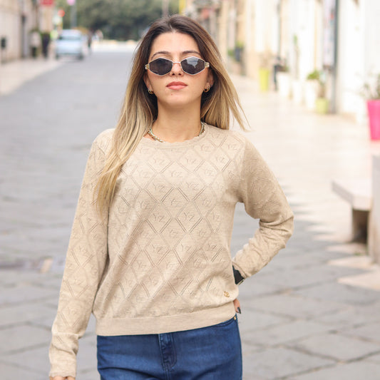 pullover logato Yes Zee ORO