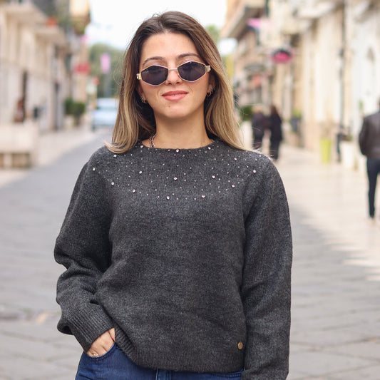 Pullover grigio scuro Yes Zee