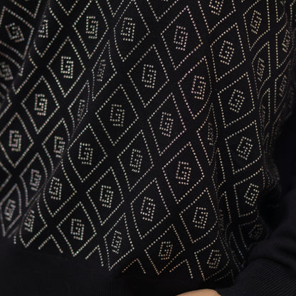 pullover con strass logato Gaudì NERO