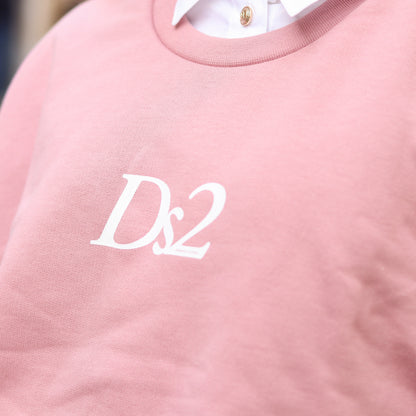 felpa Ds2 cropped rosa