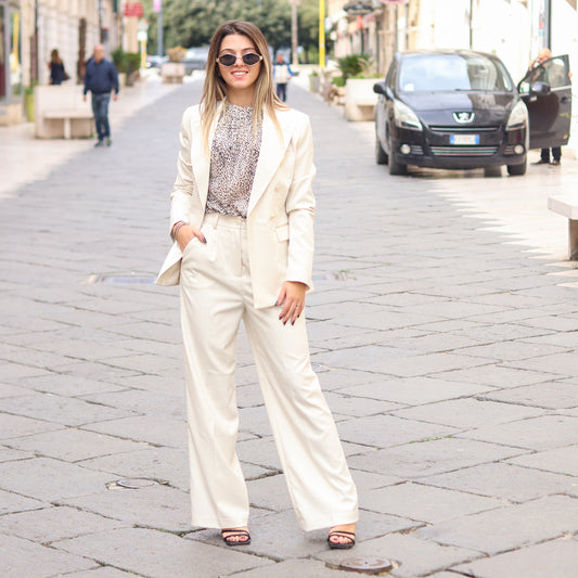 pantalone palazzo Yes Zee panna