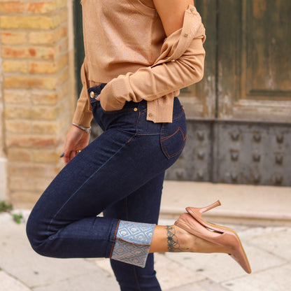 jeans skinny GAUDì con applicazione strass