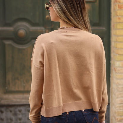 pullover logato GAUDì cammello