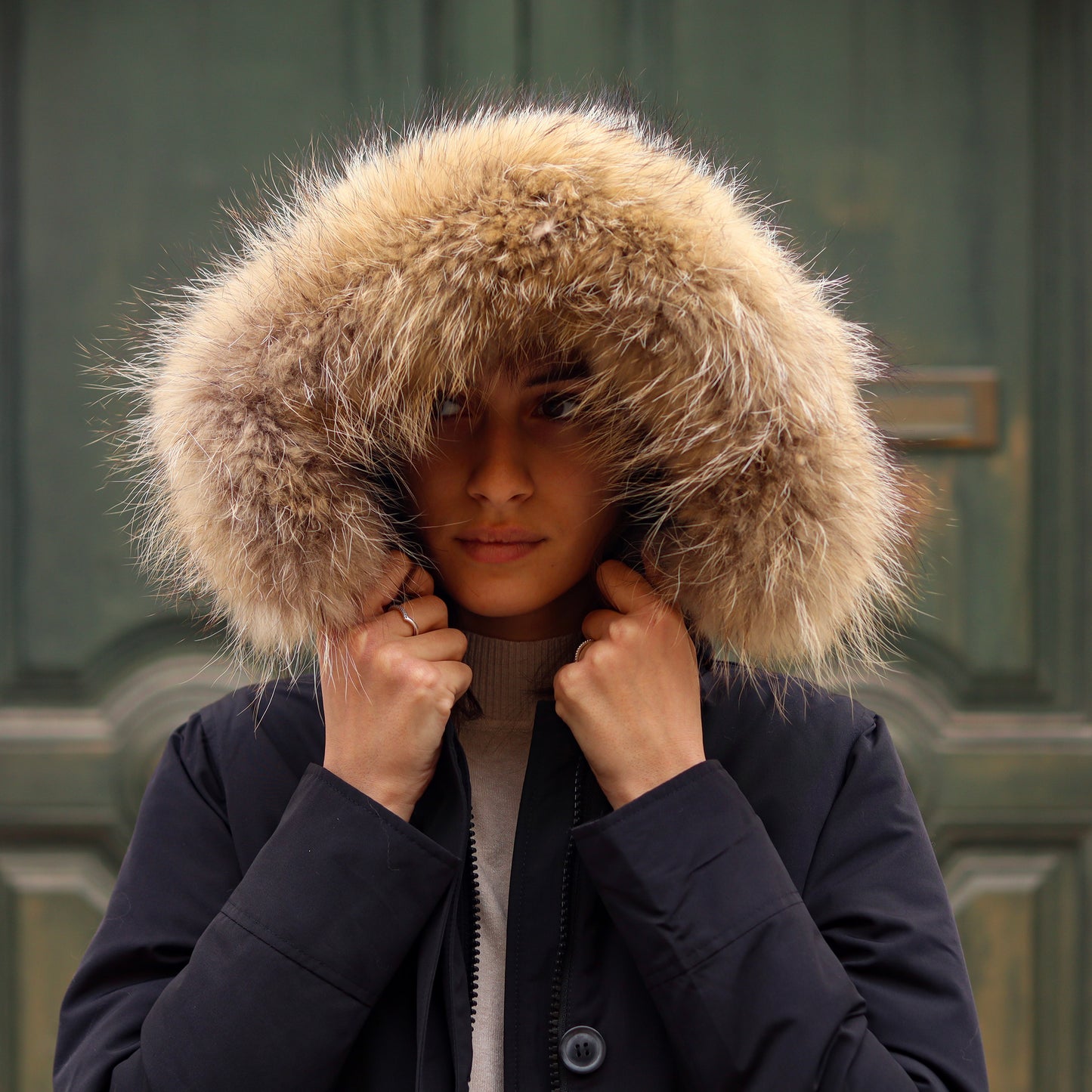 Parka Simil Woorlich Special Price Pelliccia GRANDE nero