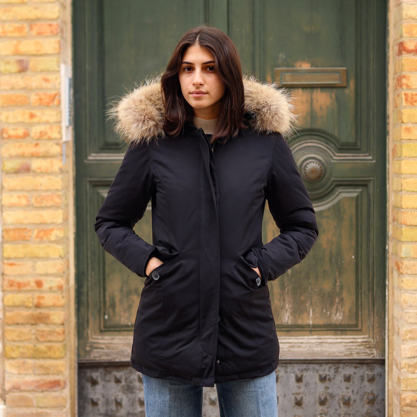 Parka Simil Woorlich Special Price Pelliccia GRANDE nero