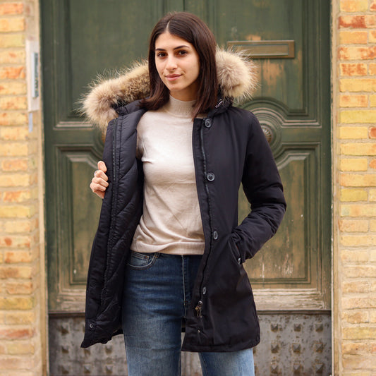 Parka Simil Woorlich Special Price Pelliccia GRANDE nero