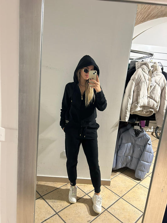 pantalone con polsino Yes Zee nero