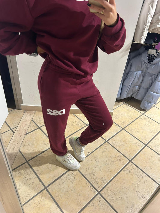 pantalone con polsino bordeaux Ds2