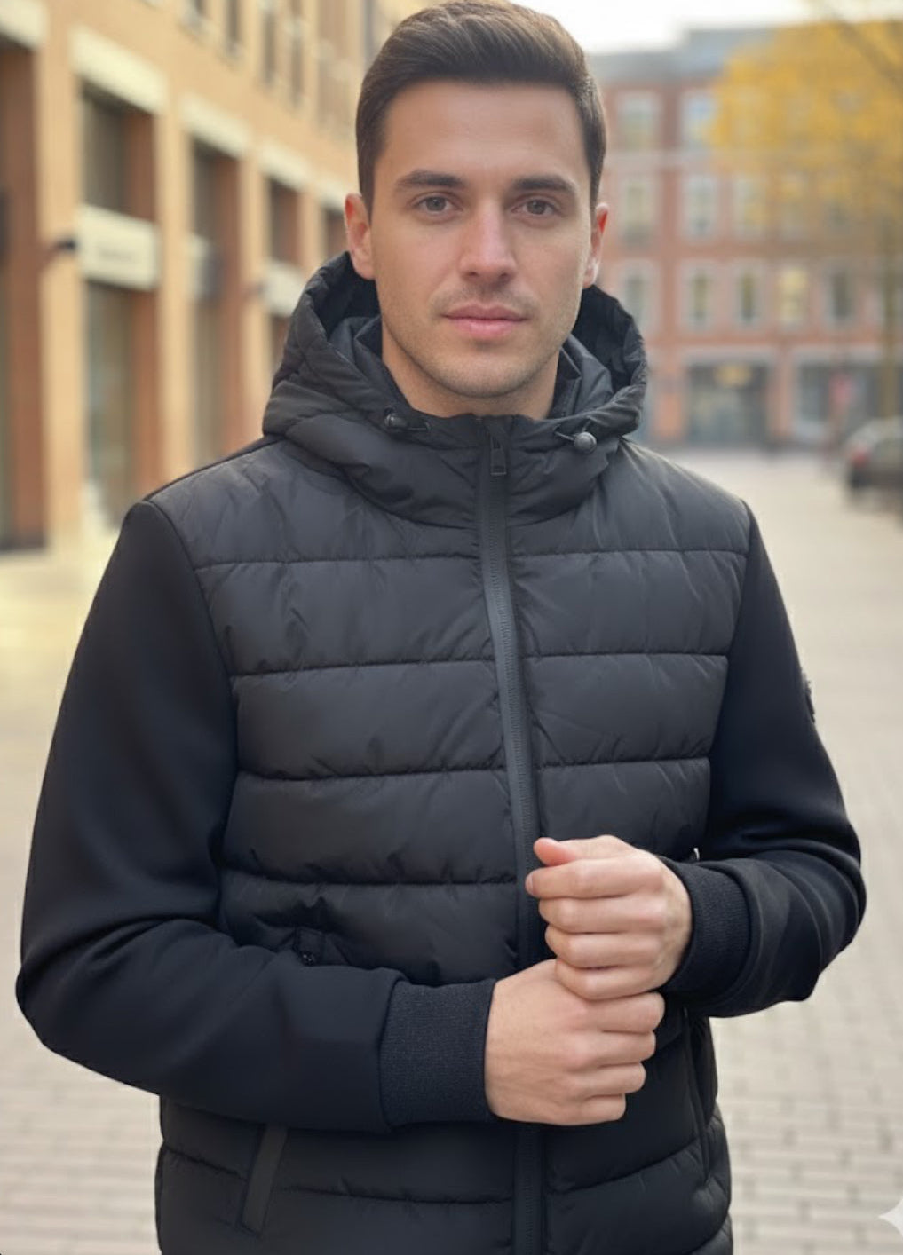 piumino doppio tessuto Gaudì Nero