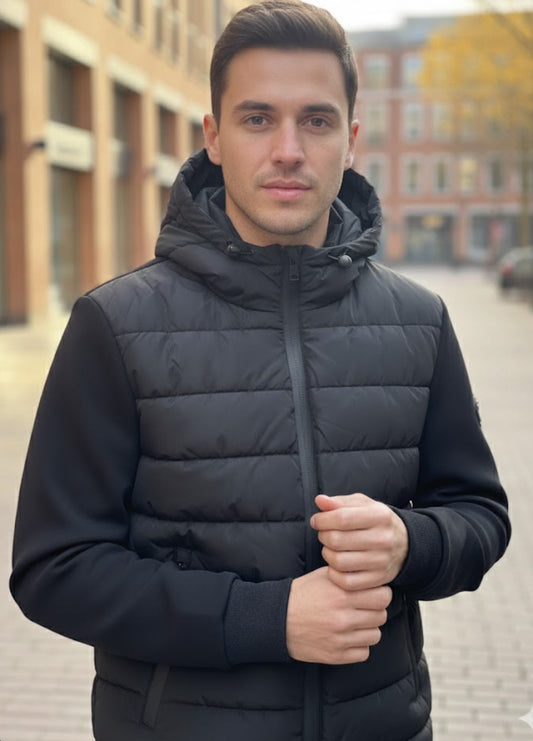 piumino doppio tessuto Gaudì Nero