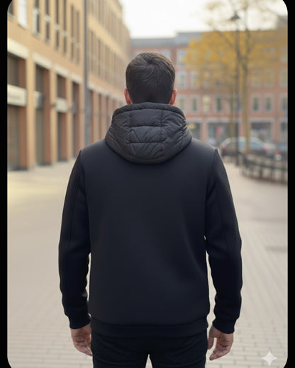 piumino doppio tessuto Gaudì Nero