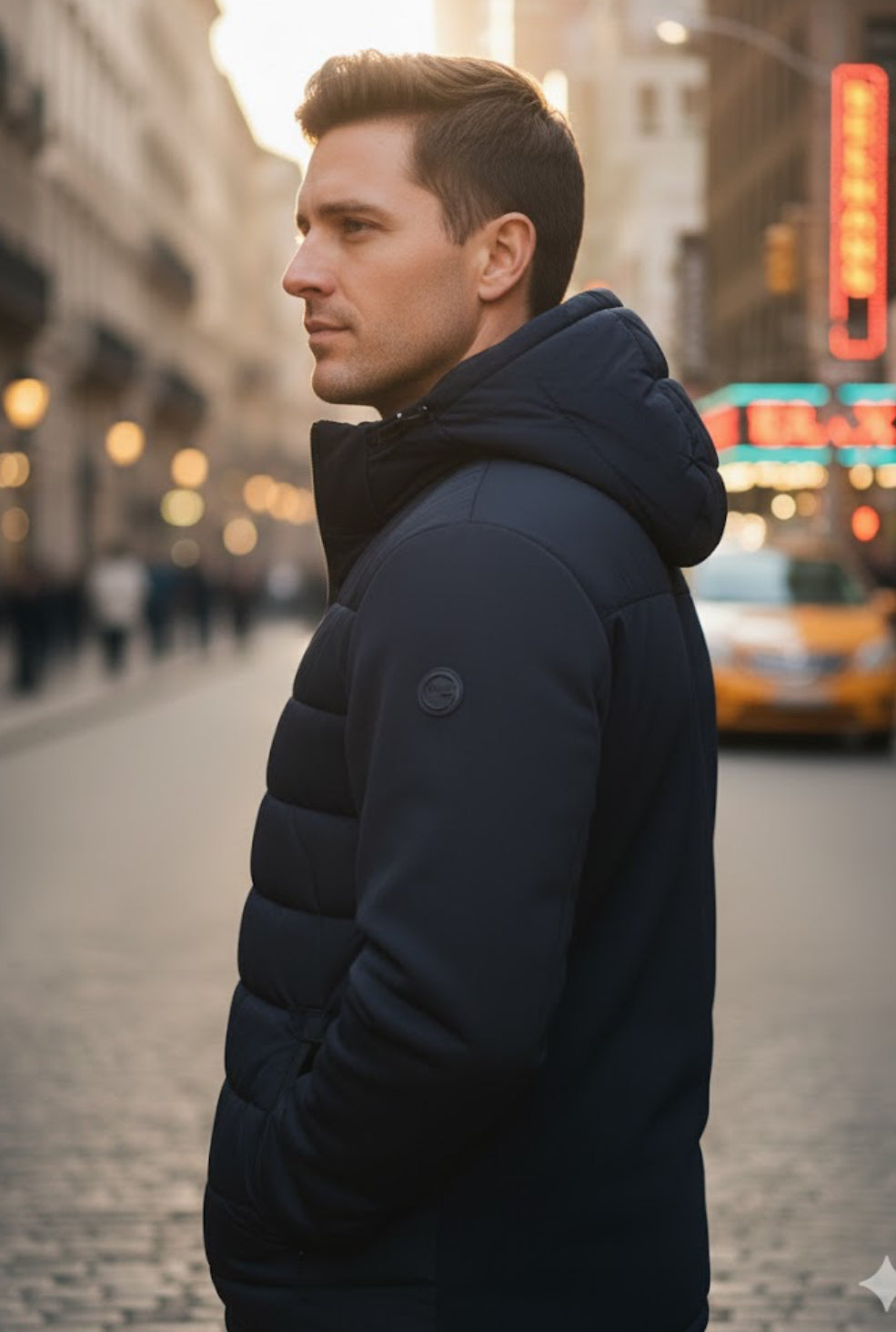 piumino doppio tessuto Gaudì BLU