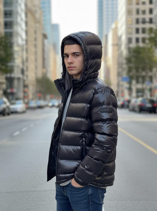 Piumino lucido Yes Zee NERO