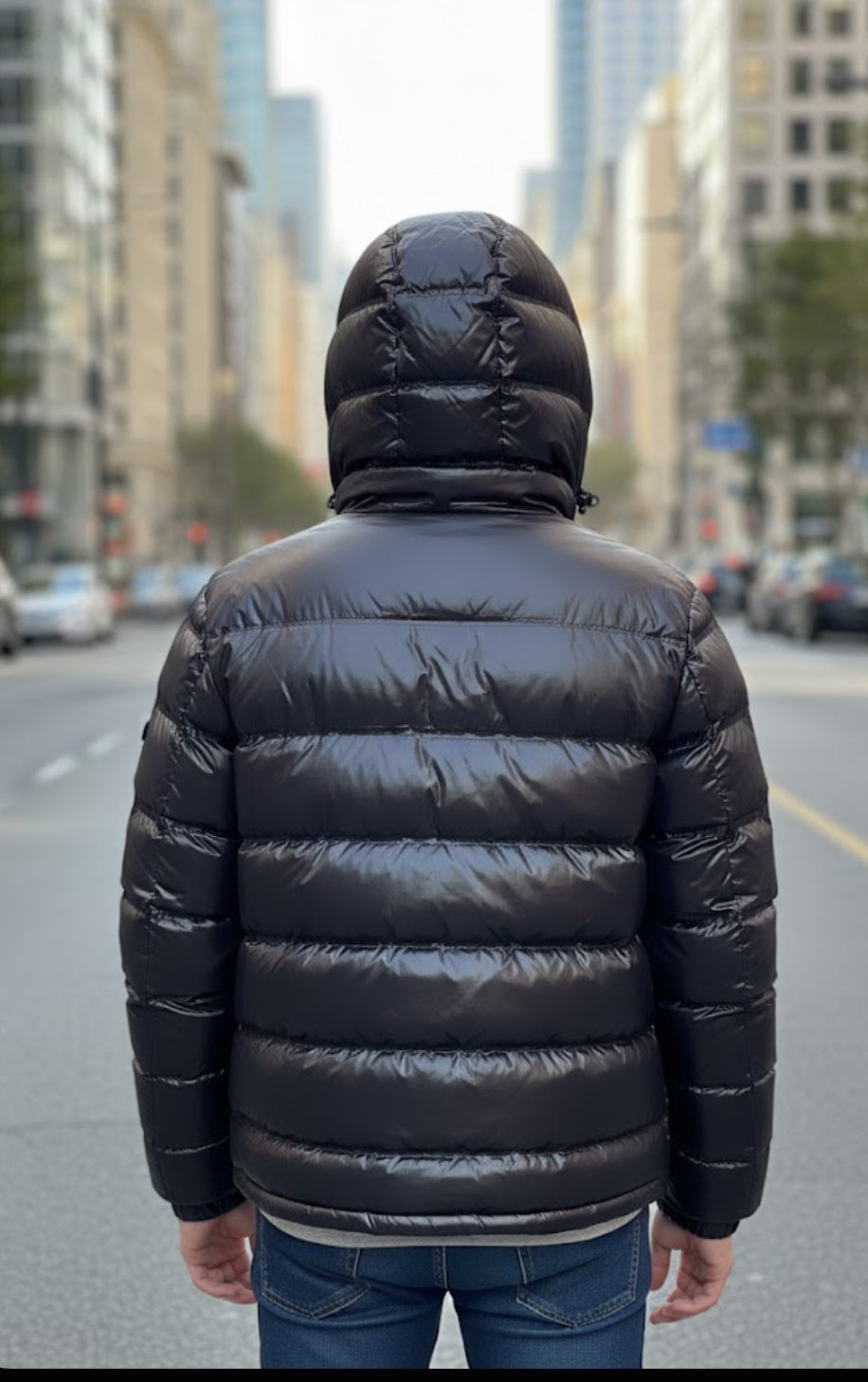 Piumino lucido Yes Zee NERO